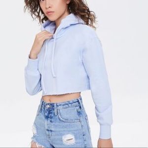 NWOT Forever 21 Fleece Cropped Hoodie